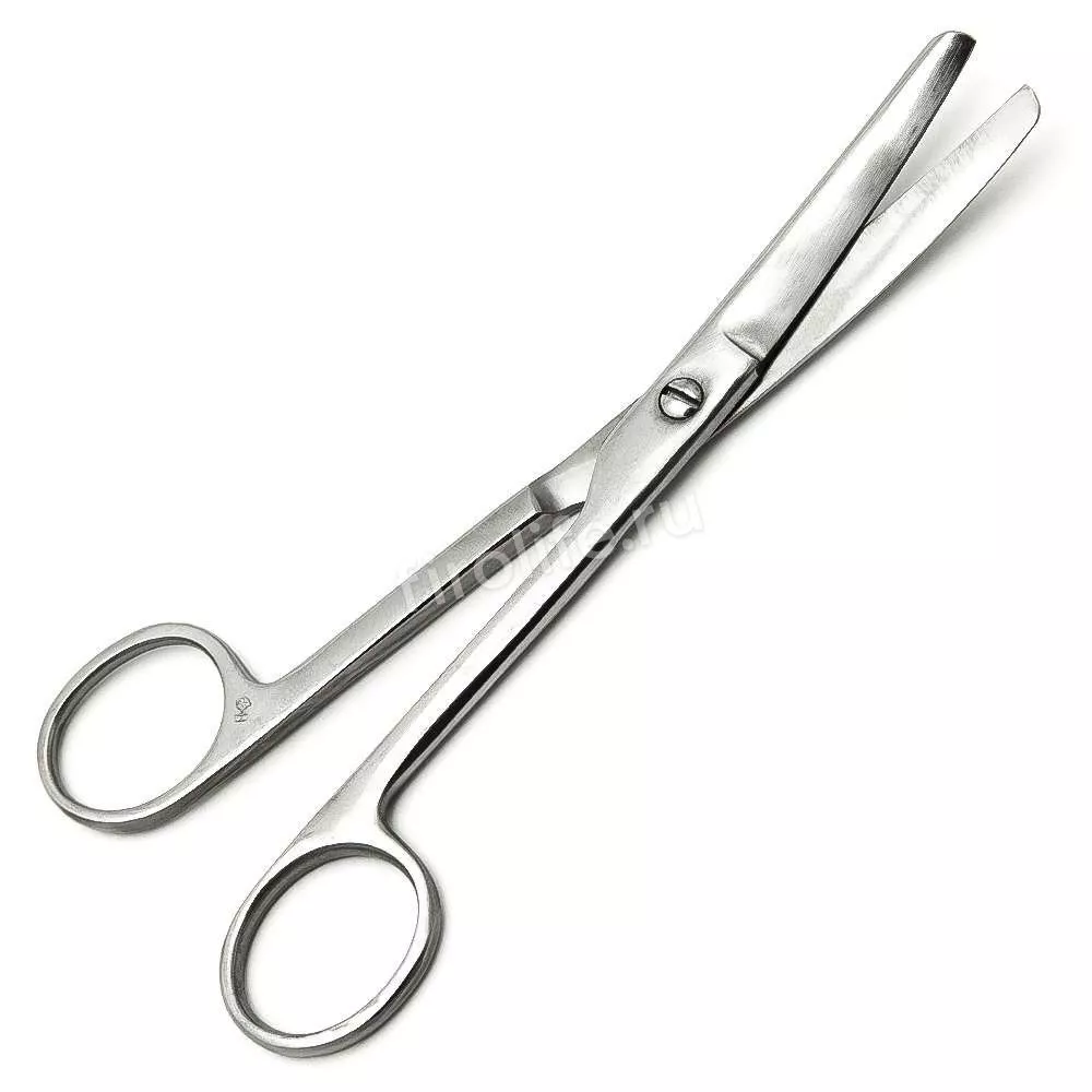 Ножницы хирургические тупоконечные изогнутые 170 мм, Surgicon, J-22-029