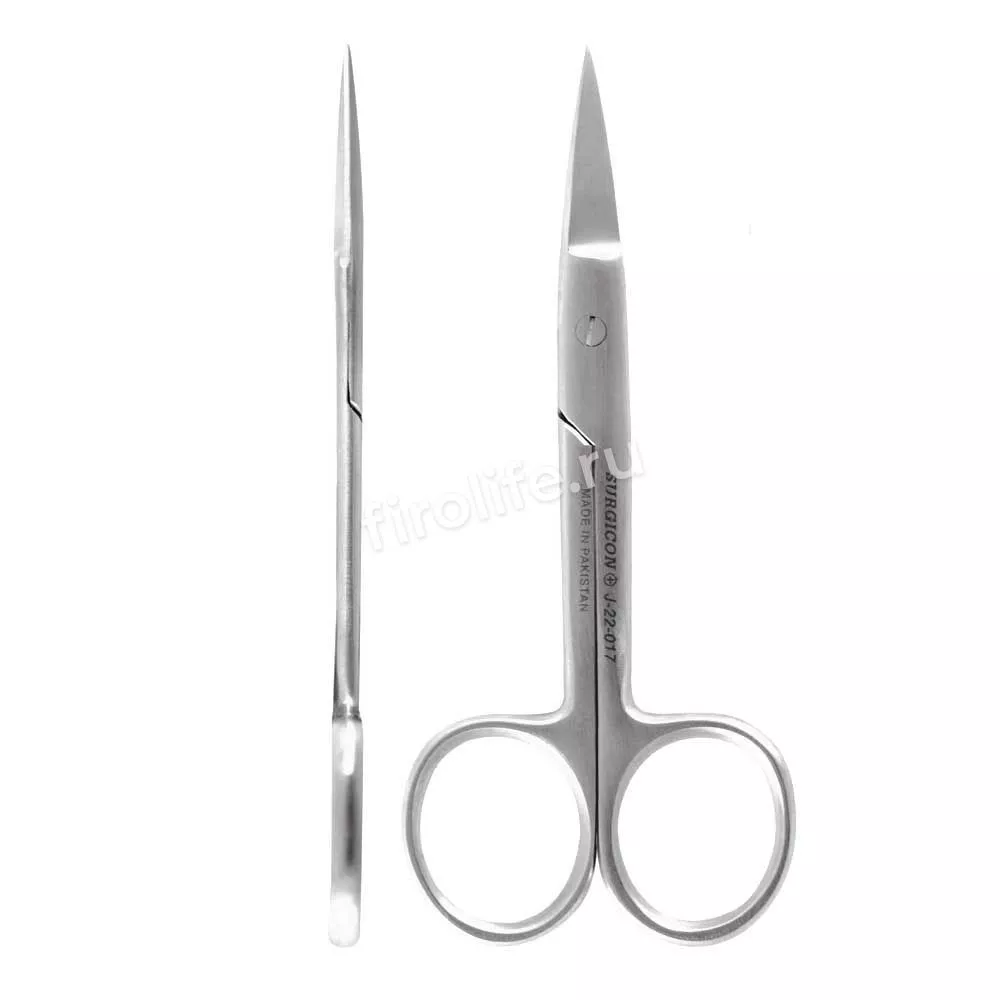 Ножницы остроконечные прямые 100 мм Surgicon J-22-017